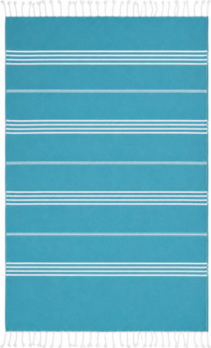 Morena Spain Morena Spain Strandtuch Hellblau mit Fransen 100x178cm