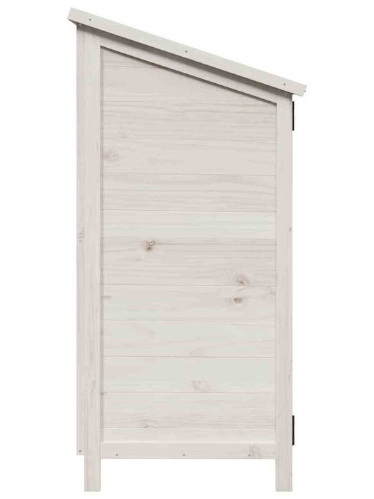 Wooden Garden Shed White L1.06xW0.56xH1.135m