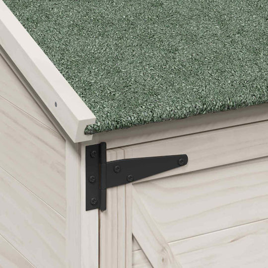 Wooden Garden Shed White L1.06xW0.56xH1.135m