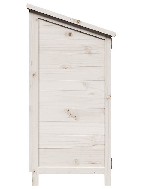 Wooden Garden Shed White 0.595x0.56x1.135m