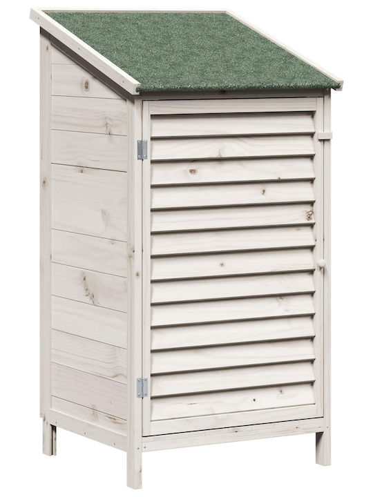 Wooden Garden Shed White 0.59x0.56x1.135m