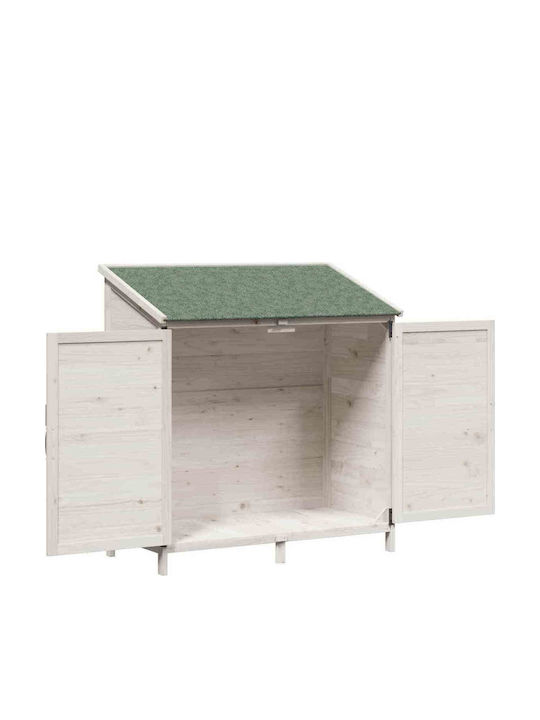 Wooden Garden Shed White L1.06xW0.56xH1.135m