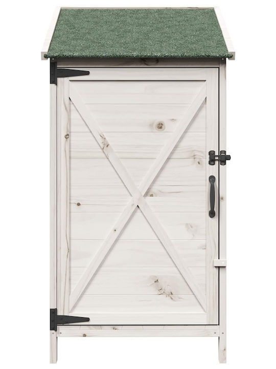 Wooden Garden Shed White 0.595x0.56x1.135m
