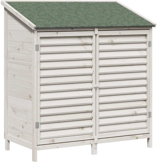 Wooden Garden Shed White M1.06xW0.56xH1.135m