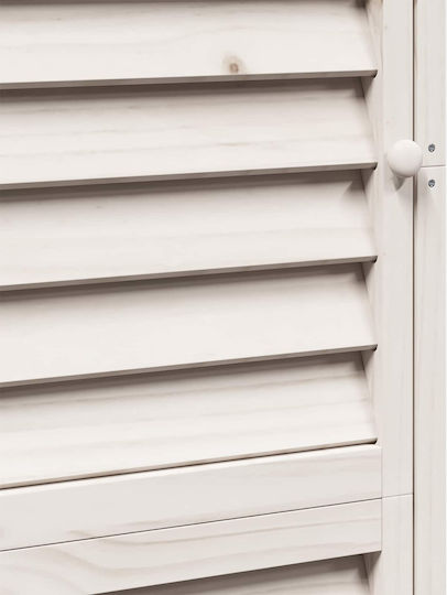 Wooden Garden Shed White 0.59x0.56x1.76m