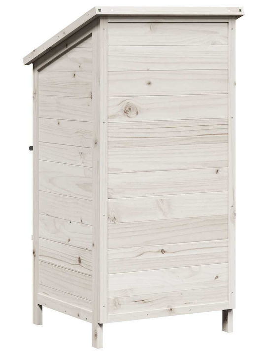 Wooden Garden Shed White 0.59x0.56x1.135m