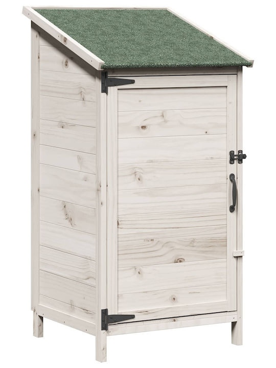 Wooden Garden Shed White 0.59x0.56x1.135m