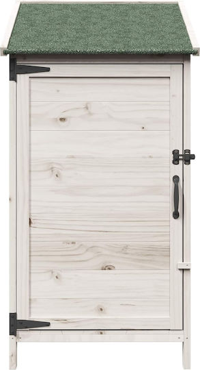 Wooden Garden Shed White 0.59x0.56x1.135m