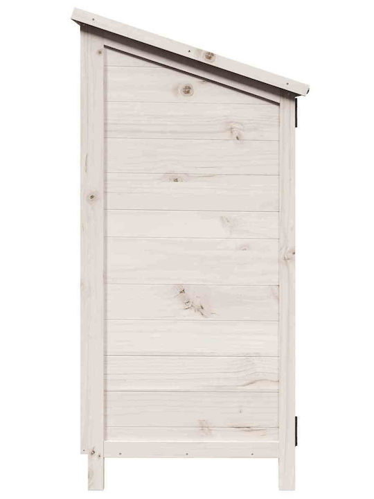 Wooden Garden Shed White 0.59x0.56x1.135m