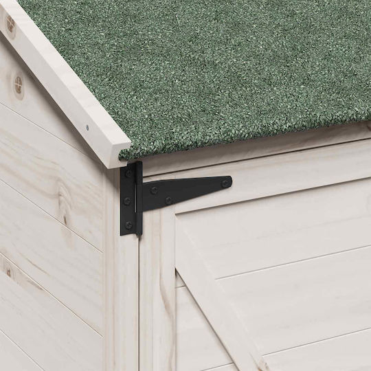 Wooden Garden Shed White 0.595x0.56x1.765m