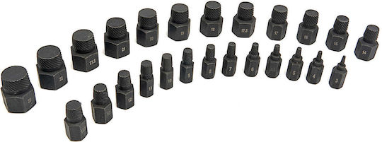 Set Broken-Damaged Screw Extractors 25 Pieces Hbm