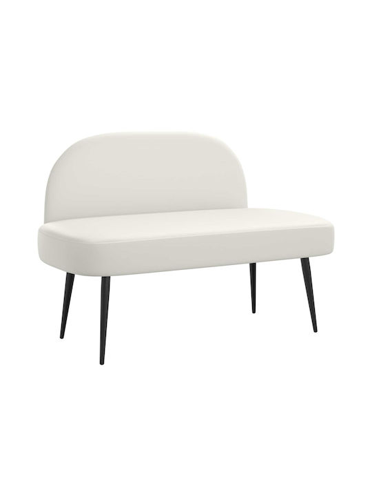 Two-Seater Couch White 110x60x76 cm