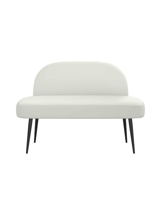 Two-Seater Couch White 110x60x76 cm