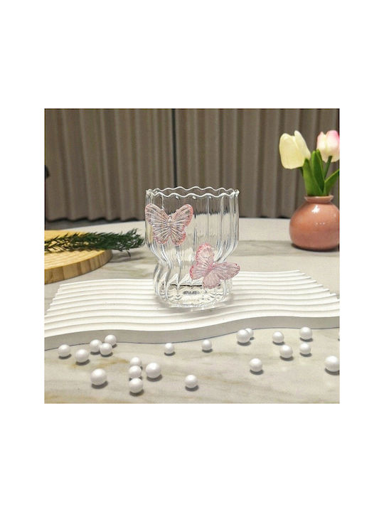 ecarla Kaffe/Freddo Glas in Rosa Farbe 260ml