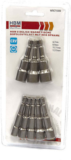 Set of Magnetic Socket Drill Bits