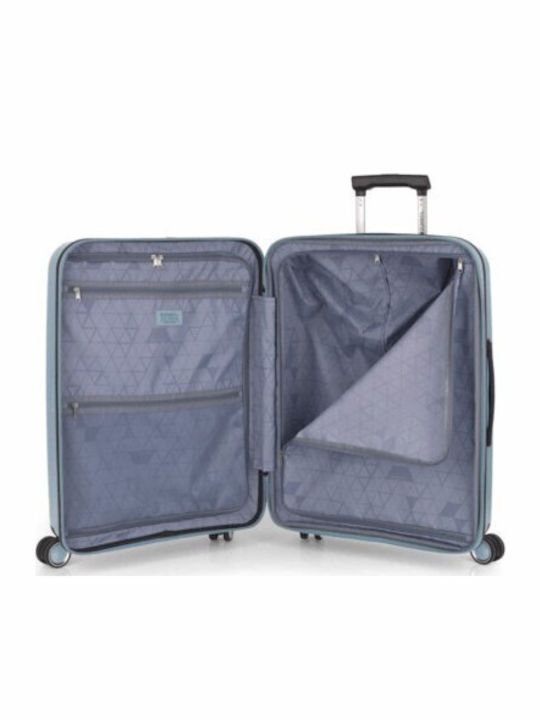 Gabol Brouklyn Medium Hard Travel Suitcase Light Blue Height 65cm
