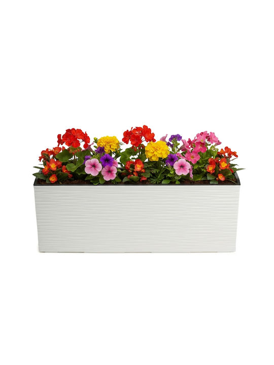 HowHomely Kunststoff-Blumentopf Creme 56cm