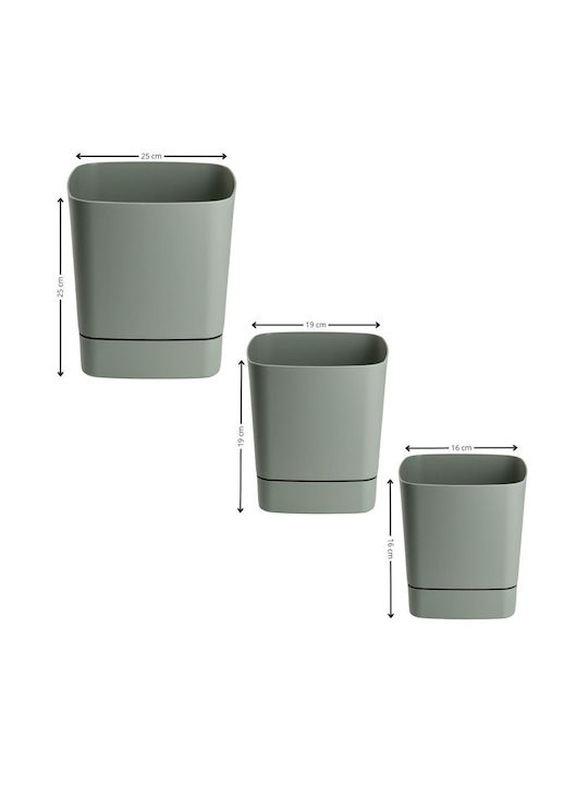 HowHomely Σετ 3 Γλάστρες Gray-green HowHomely Σετ 3 Γλάστρες Gray-green