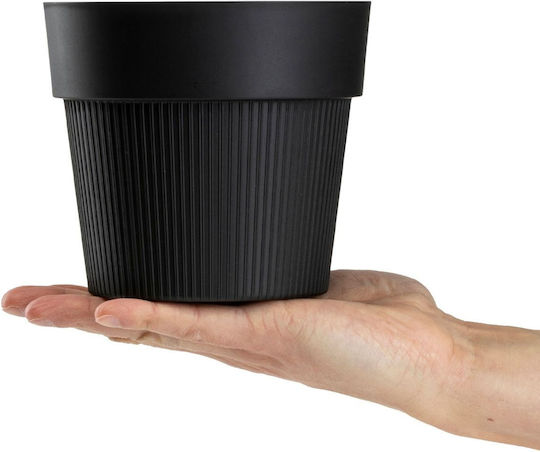 HowHomely Blumentopf Schwarz 12,7 cm