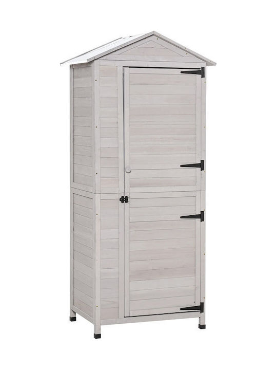 Wooden Garden Shed Grey M0.9xW0.63xH2m