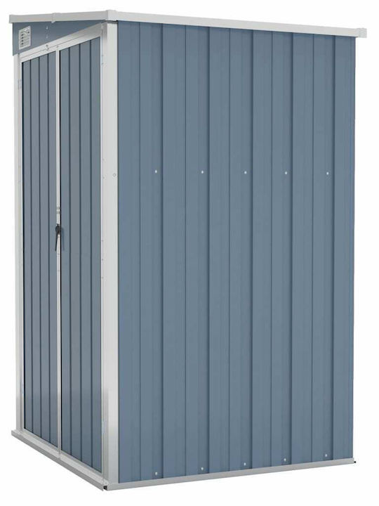 Metallische Gartenhaus GRAU mit Lüftungsschlitzen M1.18xB1xH1.78m