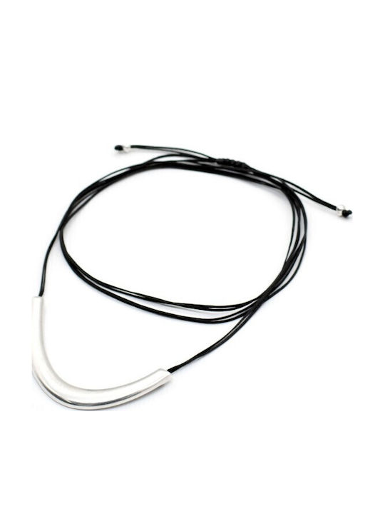 Irmelia Knitted Black Necklace