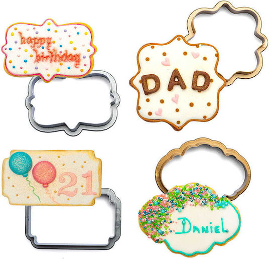 Small Plakietki Cutters 4 Pcs Molds