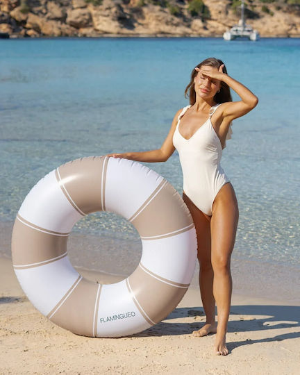 Flamingueo Inflatable Pool Donut Beige 110x110cm