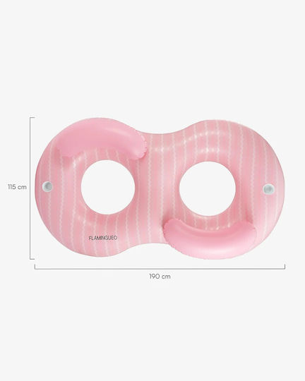 Flamingueo Inflatable Pool Donut Pink 190x115cm