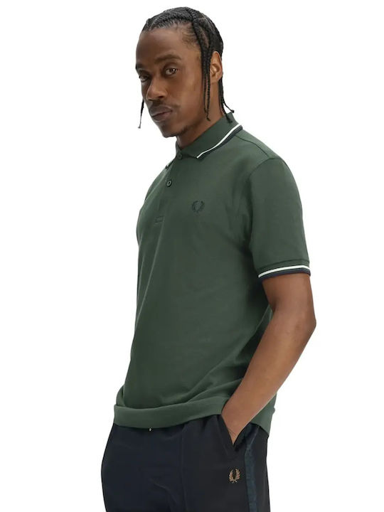 Fred Perry Twin Tipped Polo Μπλούζα Πράσινο Fred Perry Twin Tipped Polo Μπλούζα Πράσινο