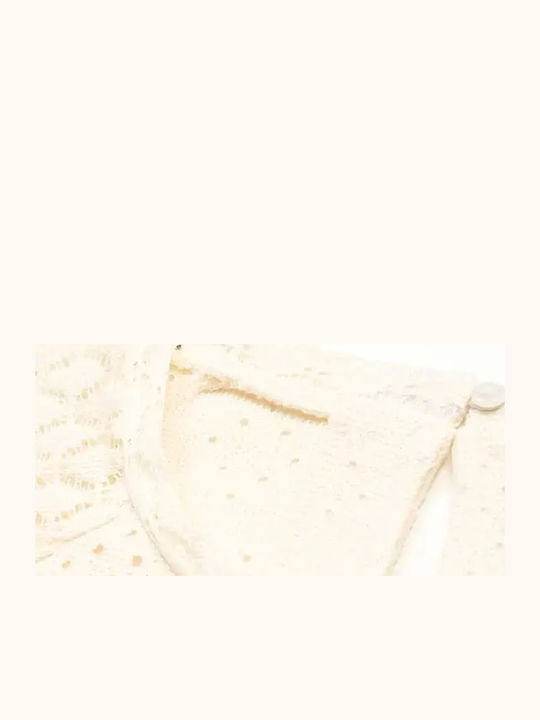 Kids' Crop Top Short Sleeve Beige