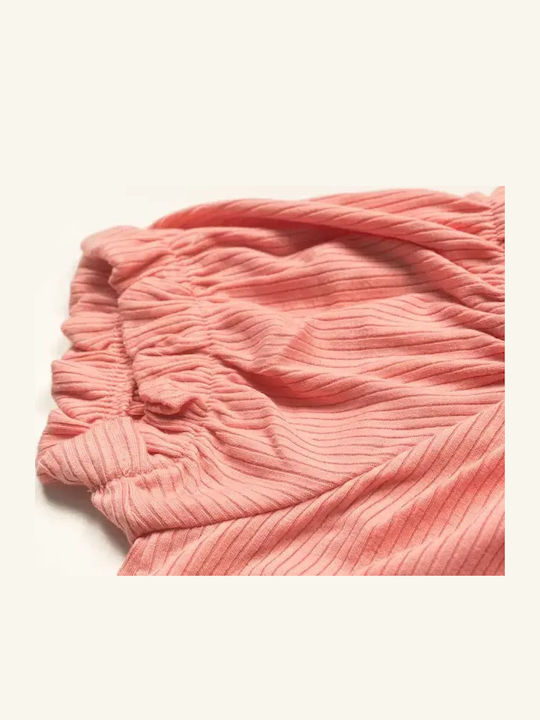 Παιδικό Crop Top Κοντομάνικο Σομόν Life