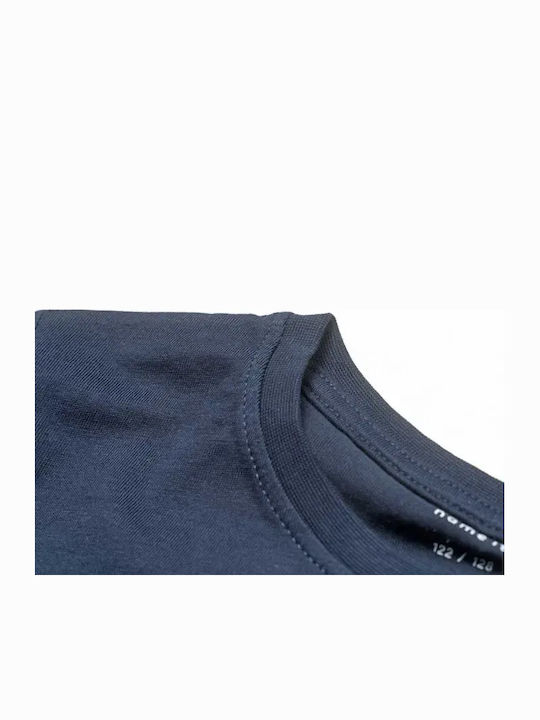Kinderhemd Langarm Marineblau