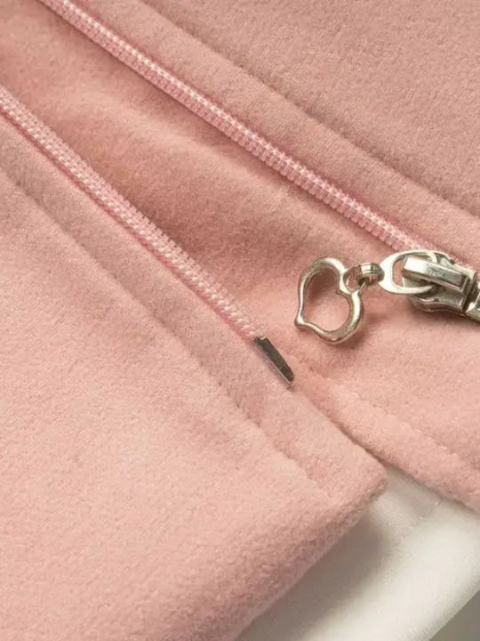 Children's Dress Long Sleeve Set with Coat and Blouse Pink
