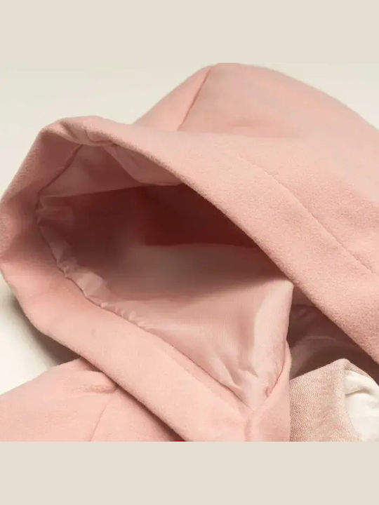 Children's Dress Long Sleeve Set with Coat and Blouse Pink