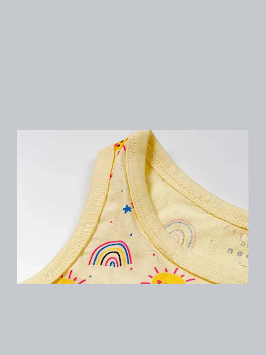 Children's Dress Sleeveless Double Cream Suns