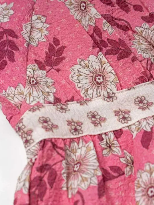 Kinderkleid Ärmellos Pink Dark