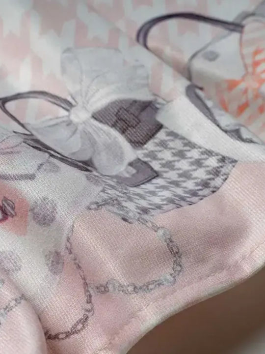 Kinderkleid Langärmelig Set mit Accessoires Rosa