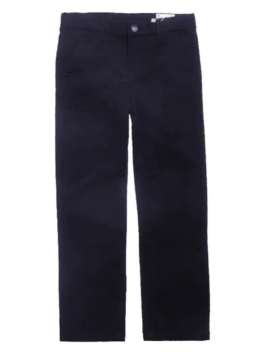 Kids Chino Linen Dark Blue Trouser