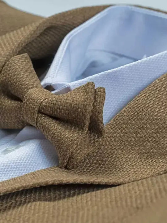 Online Baptism Suit with Vest for Boys Brown