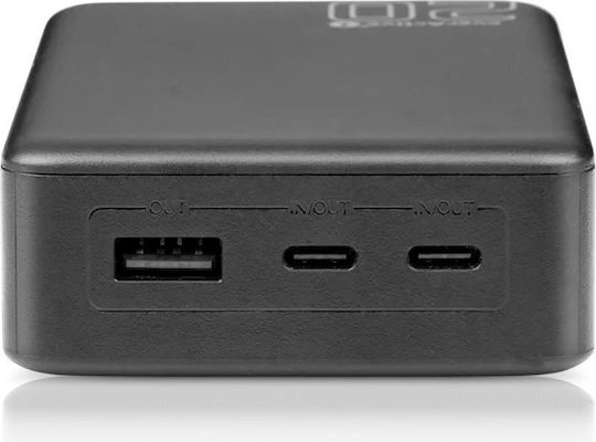 everActive EB-22QB Power Bank 20000mAh 20W mit USB-A Ausgangsanschluss und 2 USB-C Ausgangsanschlüssen Schnellladung Schwarze