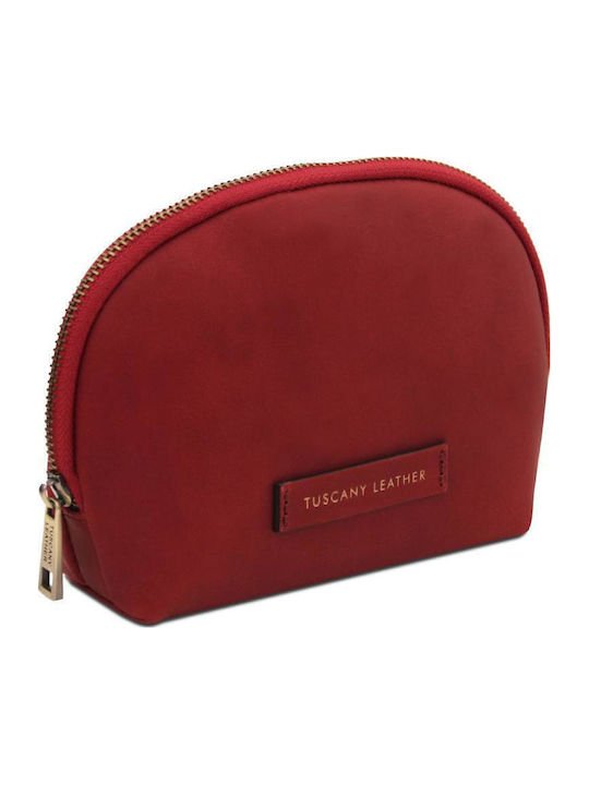 Tuscany Leather Kulturbeutel Damen Rotes Leder