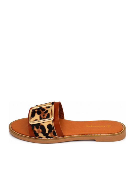 Damen Flache Sandalen Braun SM-MRS-F10-26SA-KAMEL