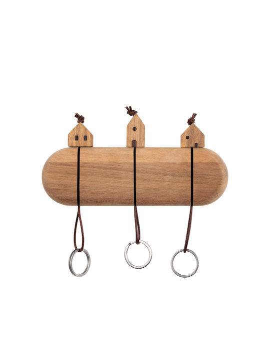 Raeder Wall Key Holder Wooden 3 positions 16x3x16cm