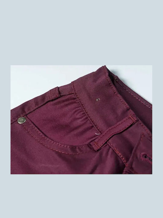 Pantaloni din Material Textil pentru Copii Burgundy OE230921