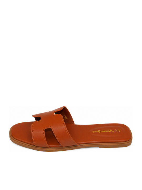 Damen Flache Sandalen Braun SM-MRS-F16-26SA-Kamél