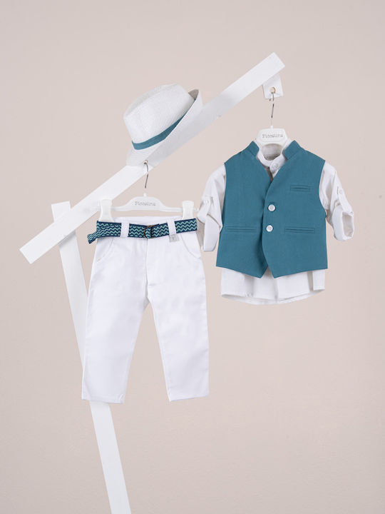 Piccolino Baptism Suit for Boys Adriano Adriano White AG26S99 White