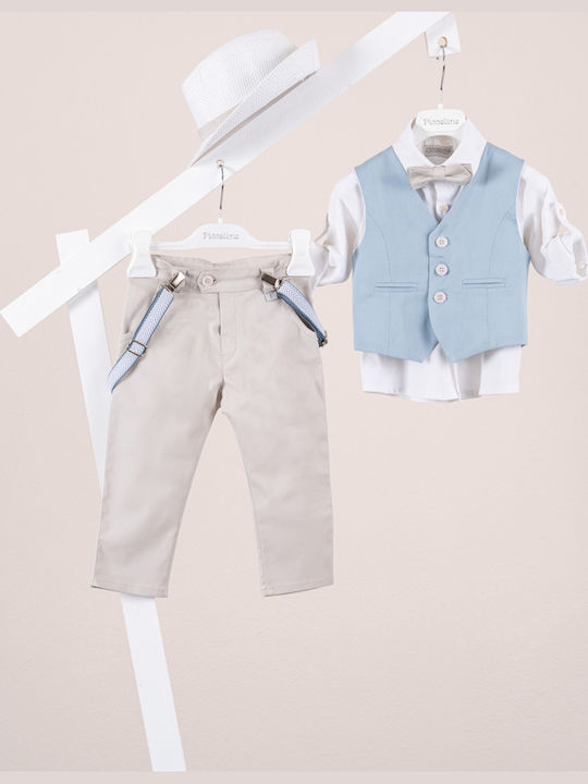 Piccolino Baptism Suit for Boys Stefano Beige AG26S97 Sand