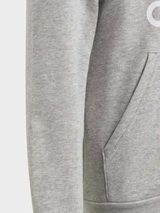 Kids Sweatshirt with Hood and Pockets Gray Trefoil