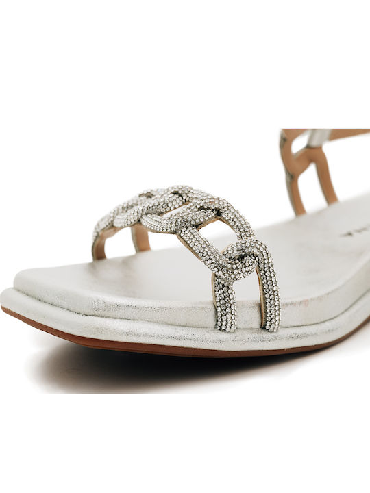 Women's Silver Flat Sandals